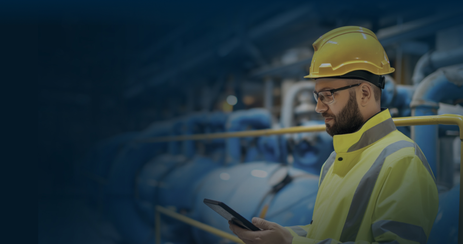 Industrial worker in safety gear