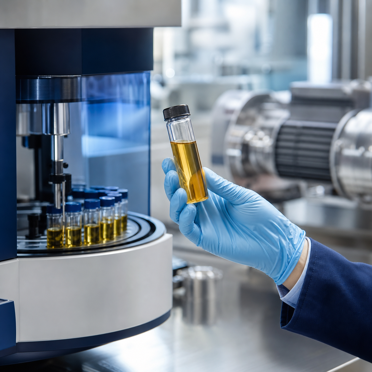 Lubricant oil analysis sample